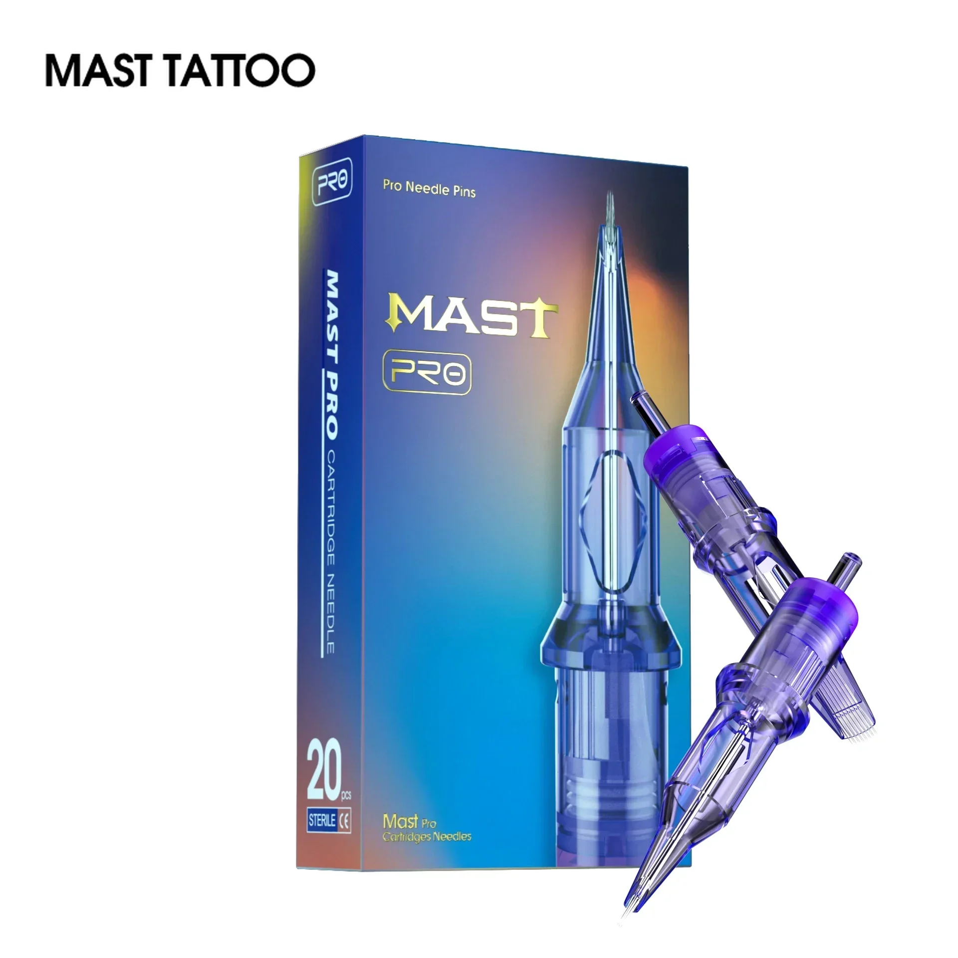 Mast Tattoo PRO cartuchos de tatuaje RL/RLT delineador redondo agujas de seguridad esterilizadas desechables para máquinas de tatuaje 20 unids/lote