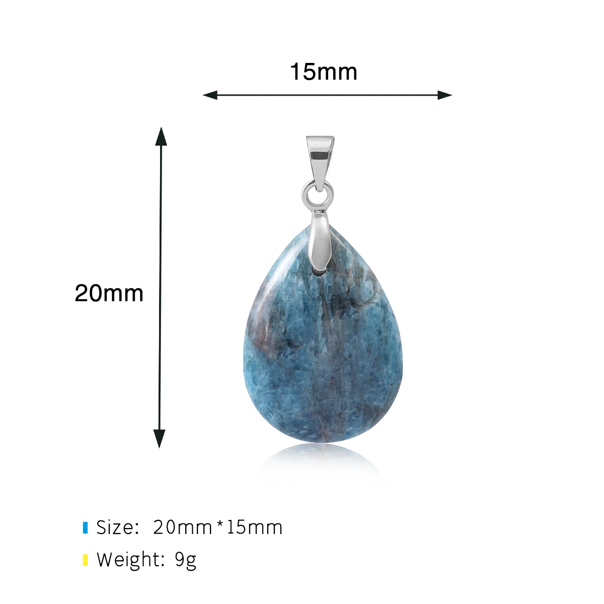 New Fashion Natural Stone Crystal Pendant Teardrop Simple Pendant Necklace For DIY Necklace Earrings Making Jewelry With Chain