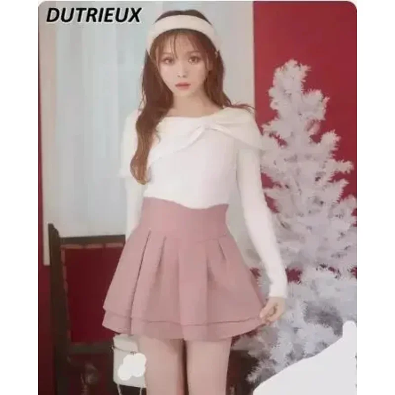 ロリータ風スカート フリル プリーツ チェック柄 レディース 2024年 春 ウエストゴム ハイウエスト スリミング ジェントル ミニスカート キュロット;2'k,8;c'