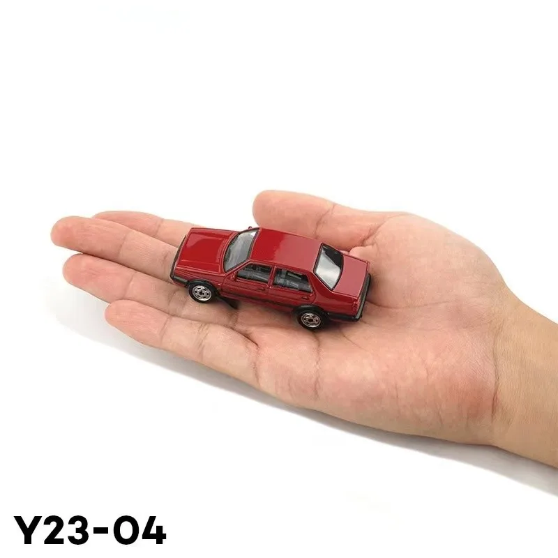 1/64 Model Toy Jetta Taxi Alloy Car Model Diecasts Simulation Police Vehicles Miniature Scene Decoration Collectibles Kids Gifts