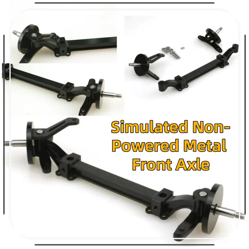 LESU Q-9052 Simulated Non-Powered Metal Front Axle Is Suitable For 1/14 Truck Tamiya Tractor Truck Upgrade Or DIY Modification