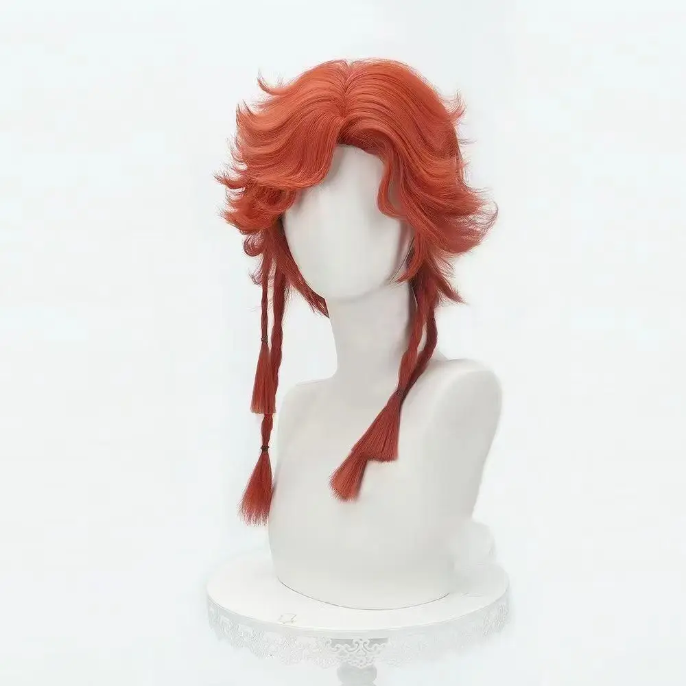 Anime Identity V Archer Cosplay Wig Special rose dark red Short Heat Resistant Synthetic Wig Rose Net For Halloween Party Wig