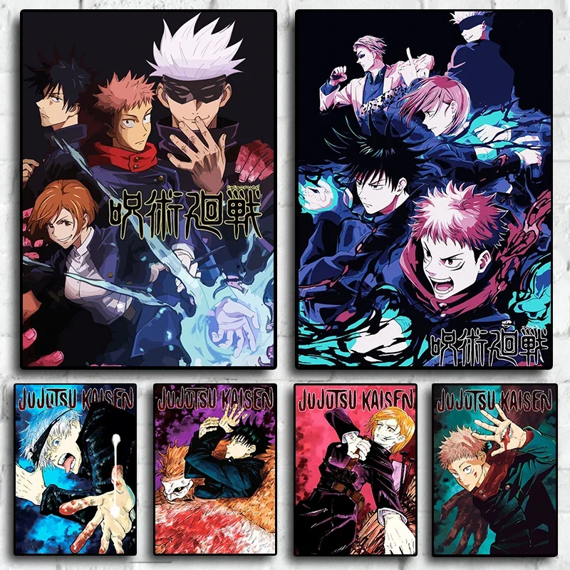 Japan Anime Jujutsu Kaisen Manga Characters Picture Modern Art Home Wall Decor For Room Living Canvas Painting Print Poster Gift