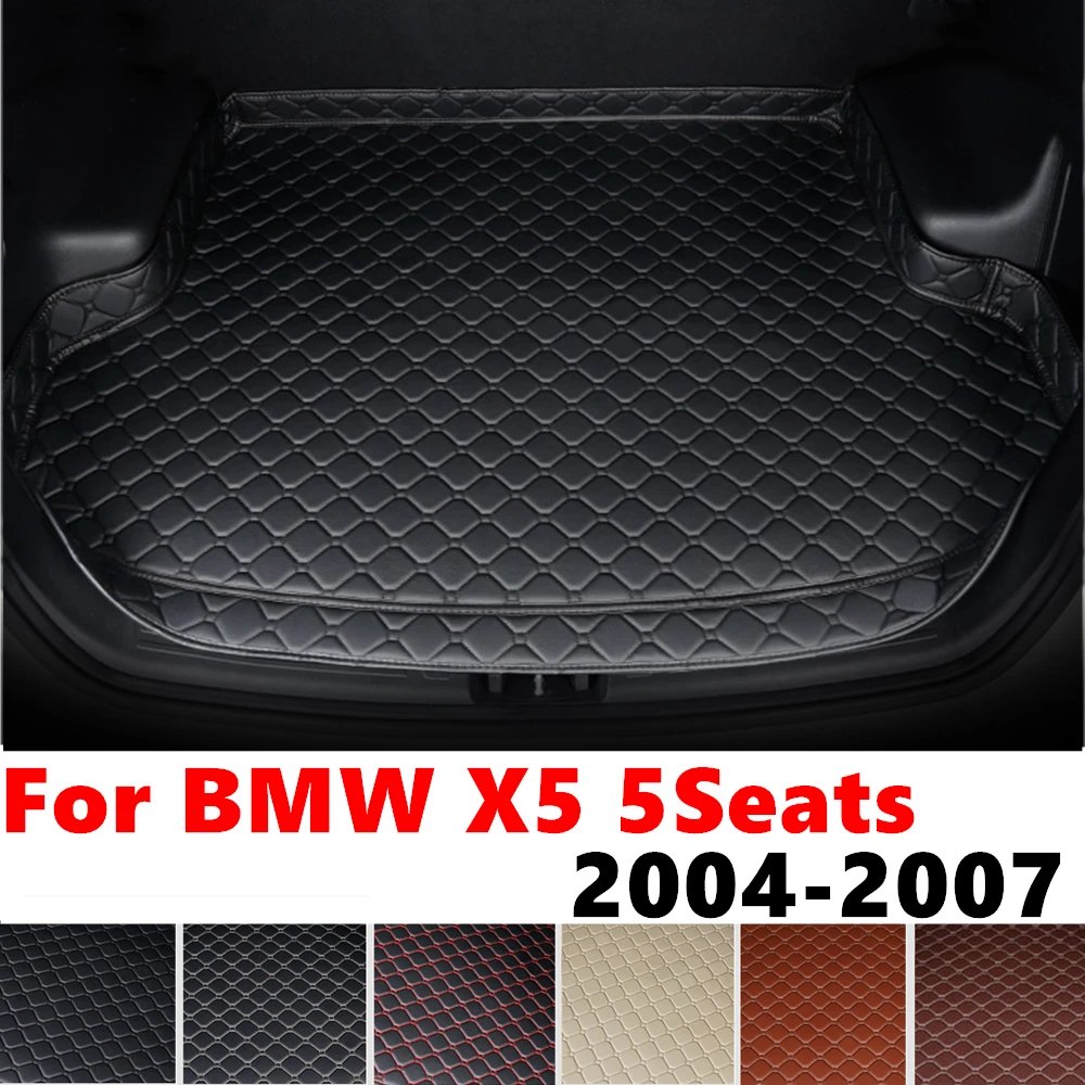 High Side Car trunk mat for BMW X5 5Seats 2007 2006 2005 2004 Tail Boot Tray luggage Pad Rear Cargo Liner Carpet Protect Cover