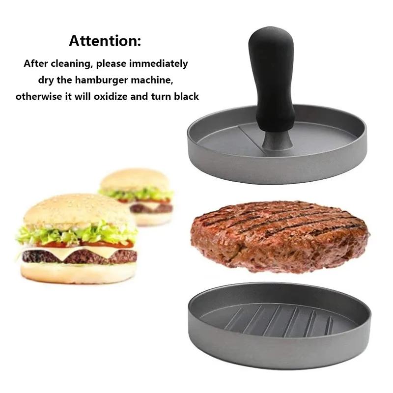 Burger Pressers Mold Hamburger Beef Meat Tool Patty Maker Aluminum Hamburger Patty Maker for Kitchen Chicken Patties BBQ Grill