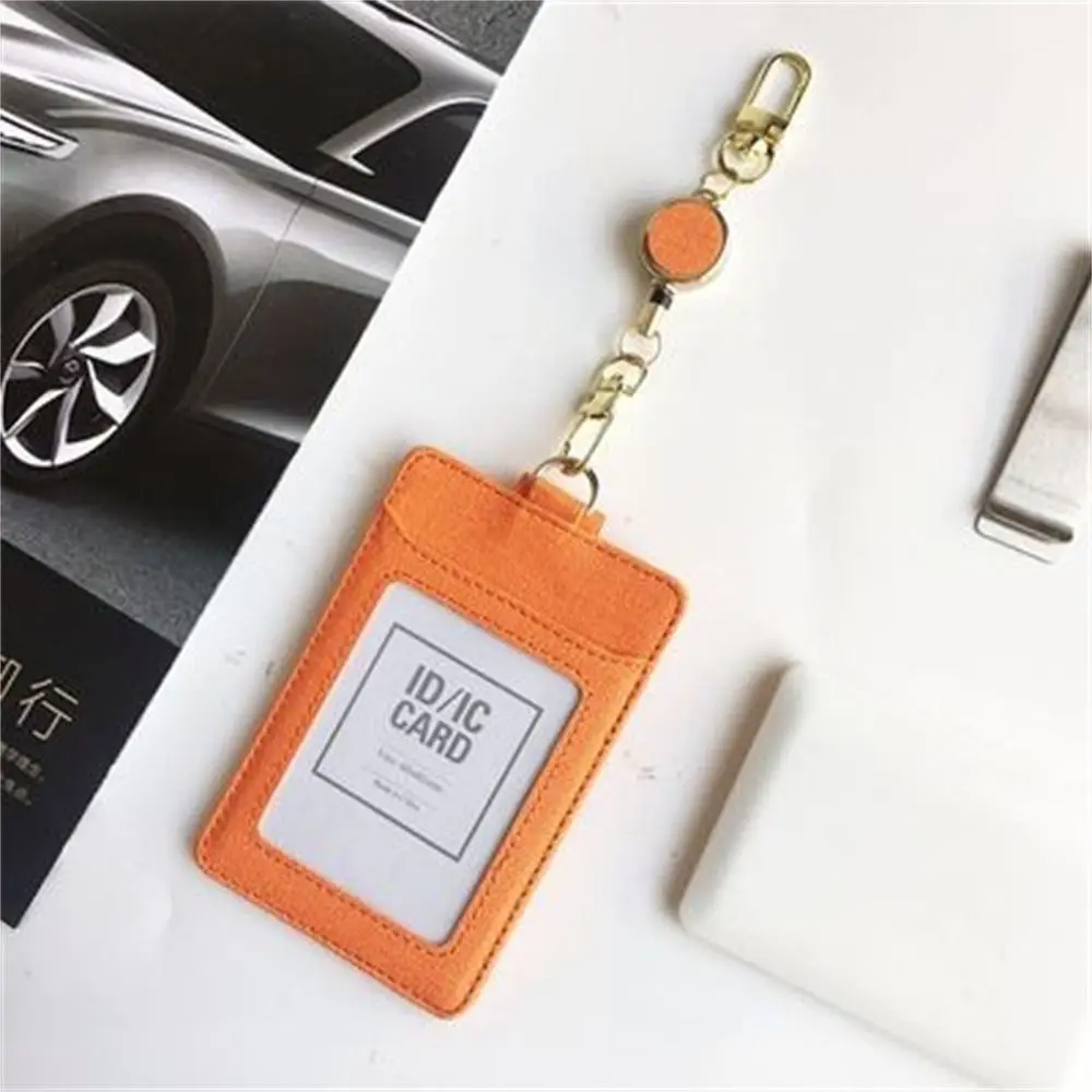 Extendable Retractable Badge Reel Easy Pull Buckle Anti Lost ID Lanyard Key Ring Pull Keyring Chest Card Metal Badge Holder
