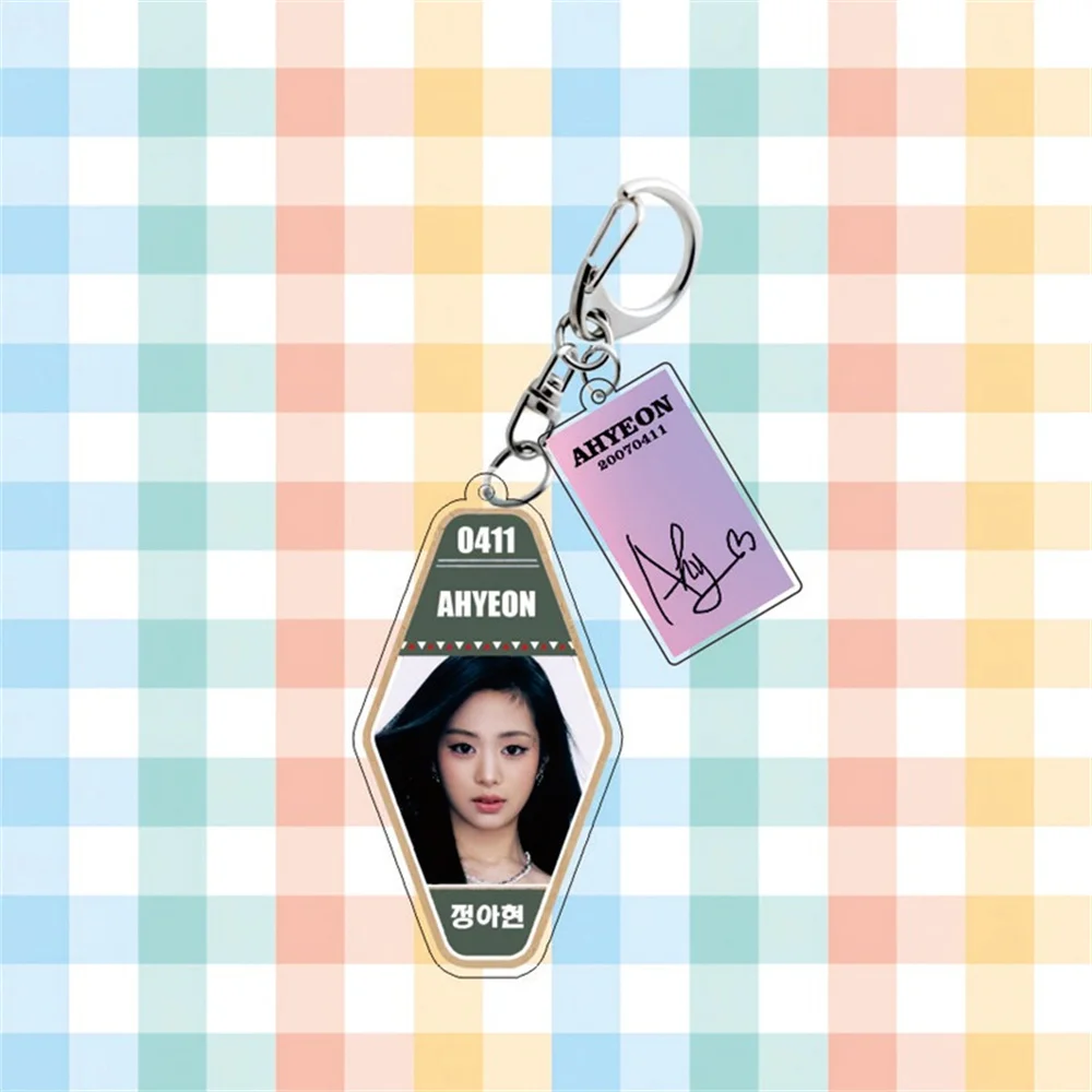 2Pcs/Set Kpop BABYMONSTER 5CM Acrylic Keychian Backpack Pendant Keyring High Quality INS Style Girls Keyring ASA RUKA Fans Gifts