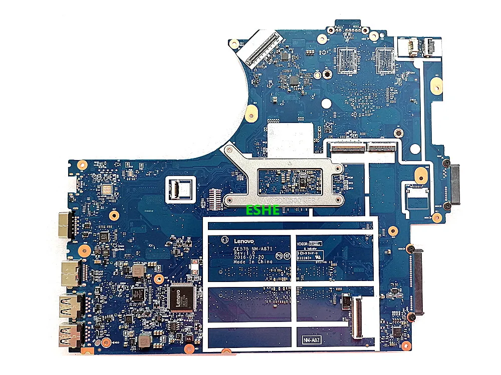 NM-A871 For Lenovo ThinkPad E575 Notebook Motherboard With A6-9500B CPU DDR4 FRU 01HW709 01HW710 100% test work
