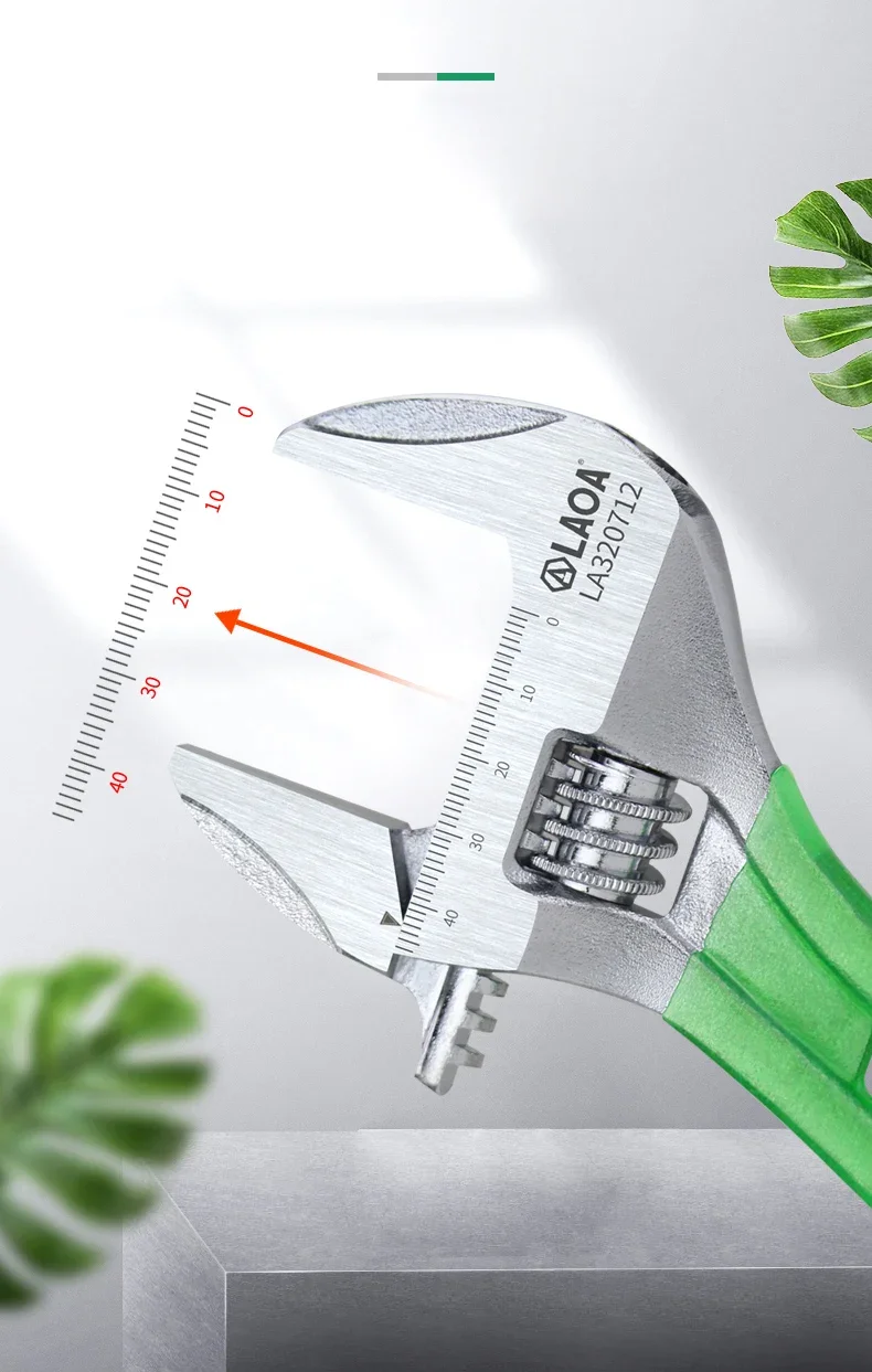 LAOA 6-12 Zoll große Öffnung verstellbarer Schraubenschlüssel Lichtschlüssel multifunktionale Badezimmer-Rohrschlüssel Sanitär-Reparatur-Handwerkzeuge – Detail 12
