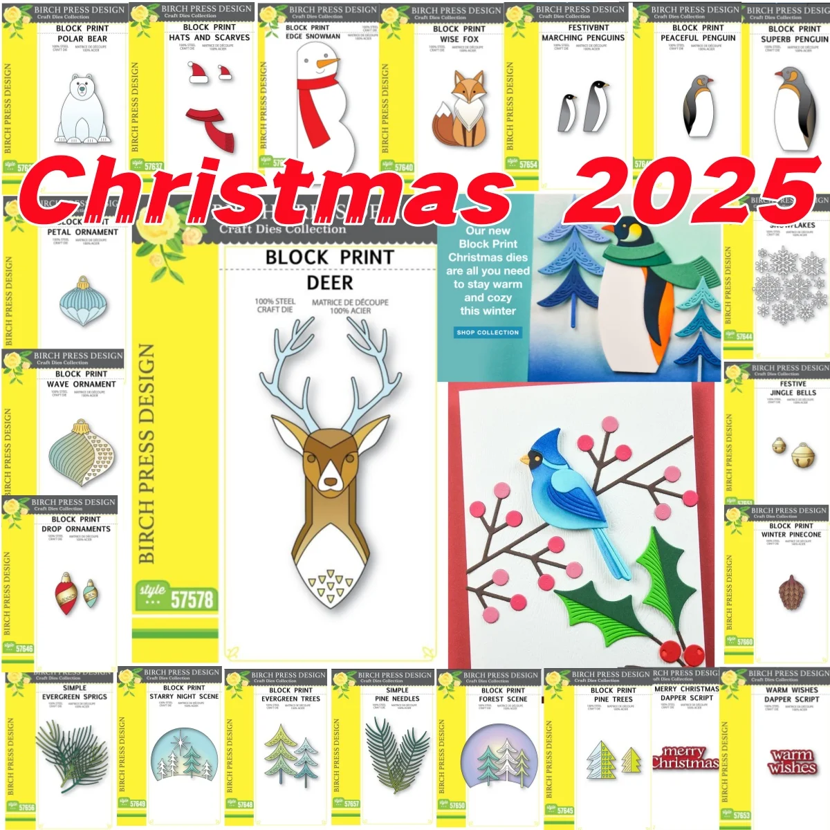 New Snowflakes Forest Scene Polar Bear Metal Cutting Dies for DIY Decorating Scrapbook Paper Gift Card Craft Christmas 2025