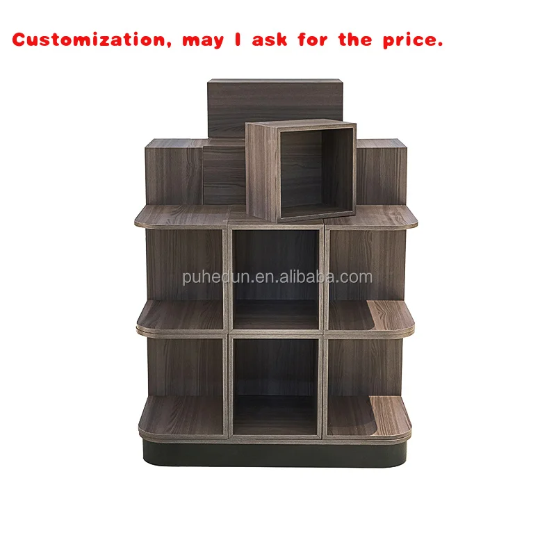 custom.Wooden Supermarket Rack Light Duty Display Table Set with Fashion Clothes Rack Shop Fitting & Retail Garment Storage