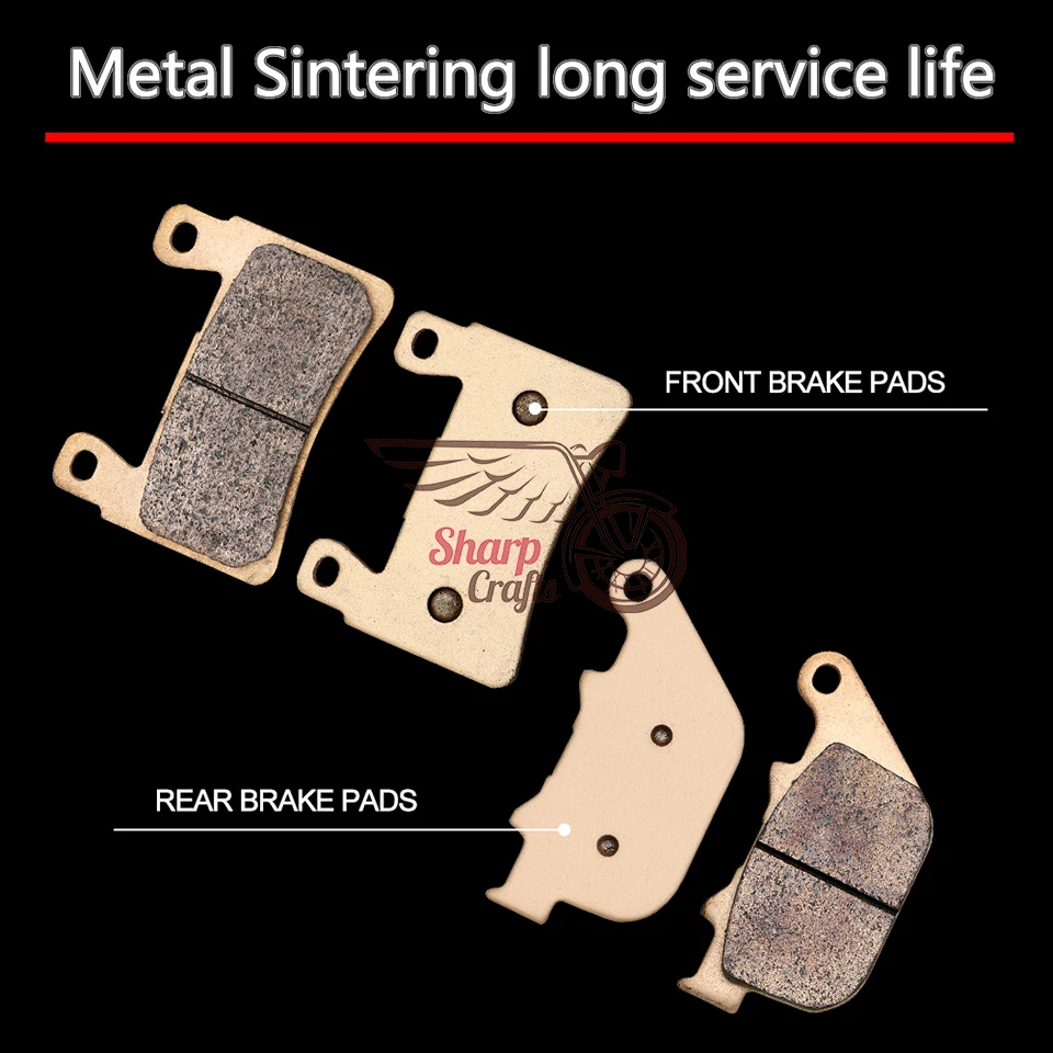 Motorcycle Accessories Copper based sintering Front Rear Brake Pads Set For Harley Sportster XR1200 2008-2010 XR1200X 2010-2012