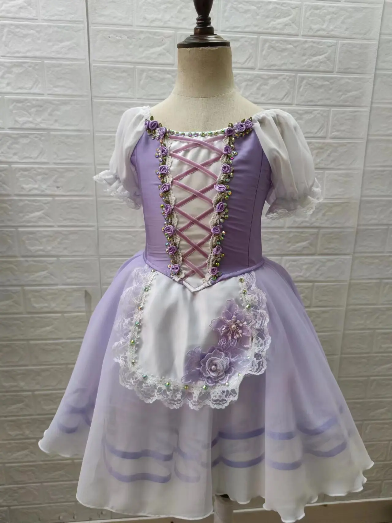 2023 Gopelia Gisele Abito da balletto non può chiare la figlia performance di balletto abito lungo per bambini adulti su misura professionalmente