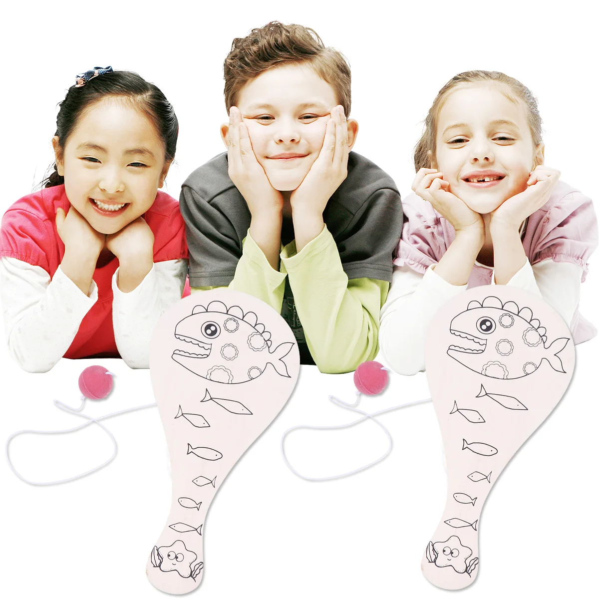 ไม้แร็กเก็ตสำหรับวาดภาพบนผนัง 2 ชิ้น อุปกรณ์วาดภาพสำหรับเด็ก ทำจากไม้หนา สำหรับงาน DIY งานฝีมือ สำหรับกิจกรรมเด็กอนุบาล กิจกรรมพ่อแม่ลูก ศิลปะสำหรับเด็ก