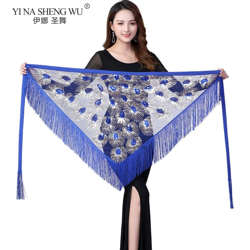 جديد الرقص الشرقي الورك رفع وشاح شرابة الترتر الورك رفع وشاح الرقص الشرقي شرابة شال حزام الرقص أداء الخصر وشاح #4