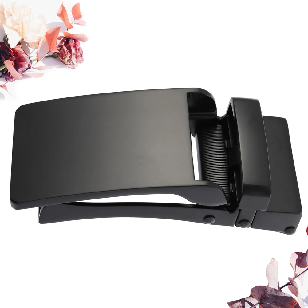 حزام أوتوماتيكي مصنوع من خليط معدني لاستبدال حزام السقاطة للرجال، إبزيم عمل قابل للتعديل للأحزمة البنية السوداء، لوحة رجالي