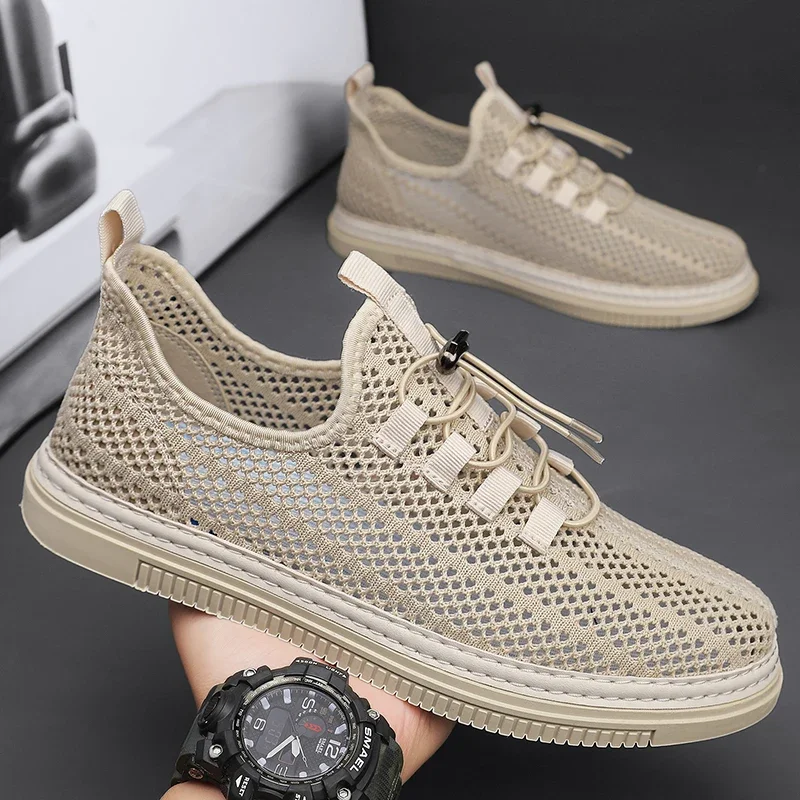 Men Casual Shoes Fashion Breathable Walking Mesh Flat Shoes Sneakers Men 2024 Shoes