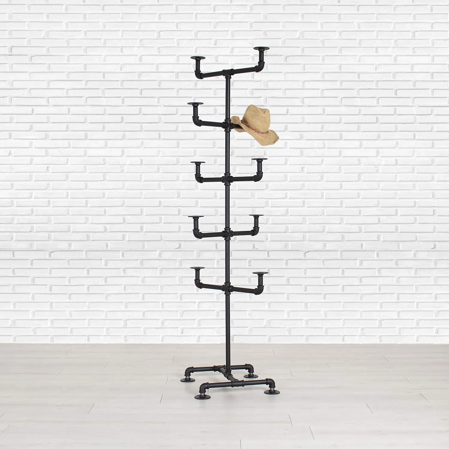Industrial Pipe Hat Rack, Display Stand Por William Brows' Vintage