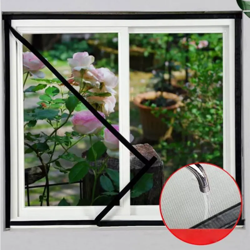 

Summer Anti-mosquito Screen Window Self-adhesive Reusable Mosquito Nets for Windows Screens Tulle Customizable In Washable Mesh