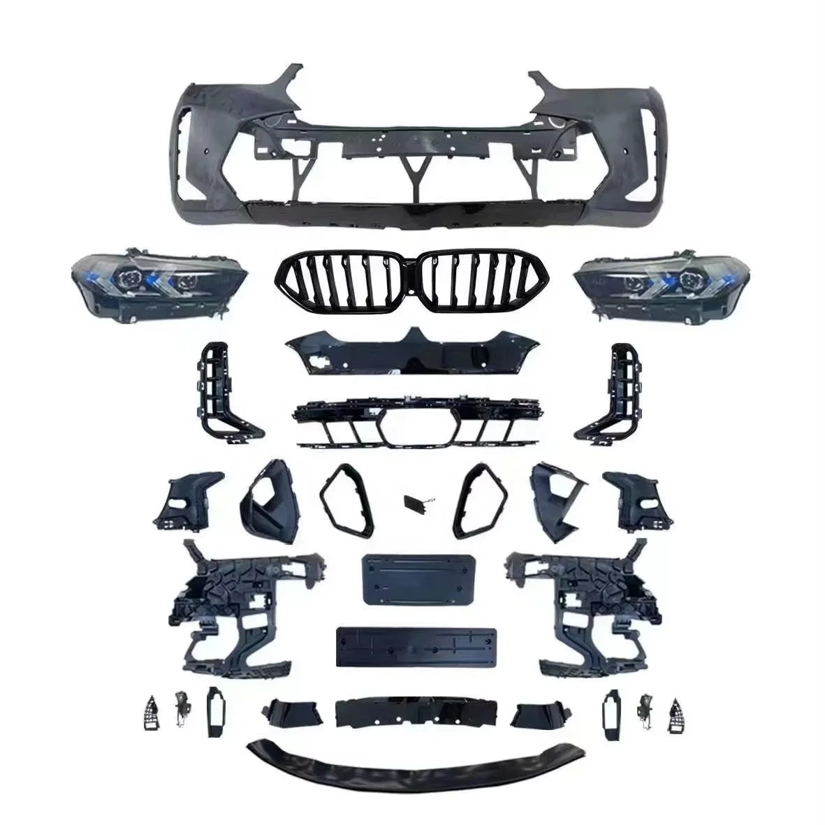 

Old to New Front Bumper Headlight Fender Hood Body Kit for 2019-2022 X6 G06 to X6 2023 M-TECH BODYKIT
