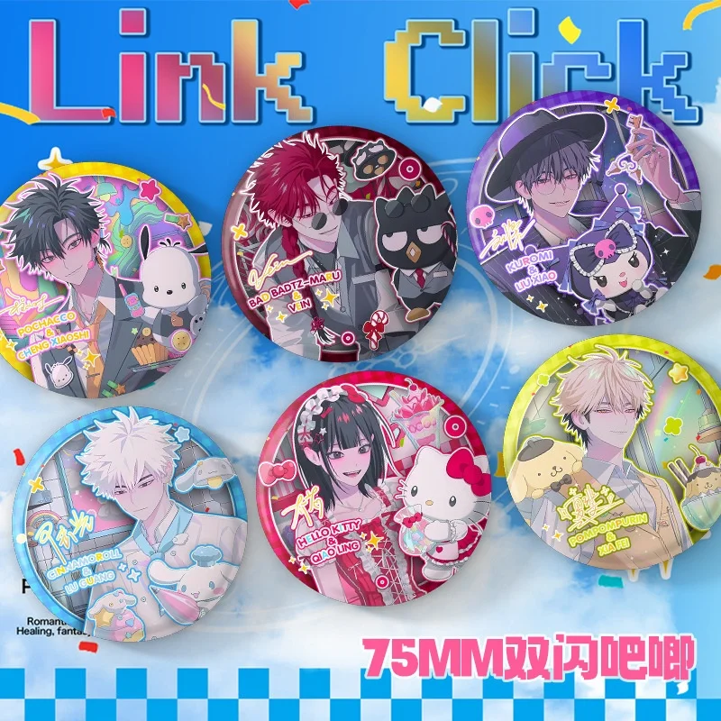 New Anime Link Click Pin Cartoon Character Brooch Badge Button Pins On Backpack Accessories Decoration
