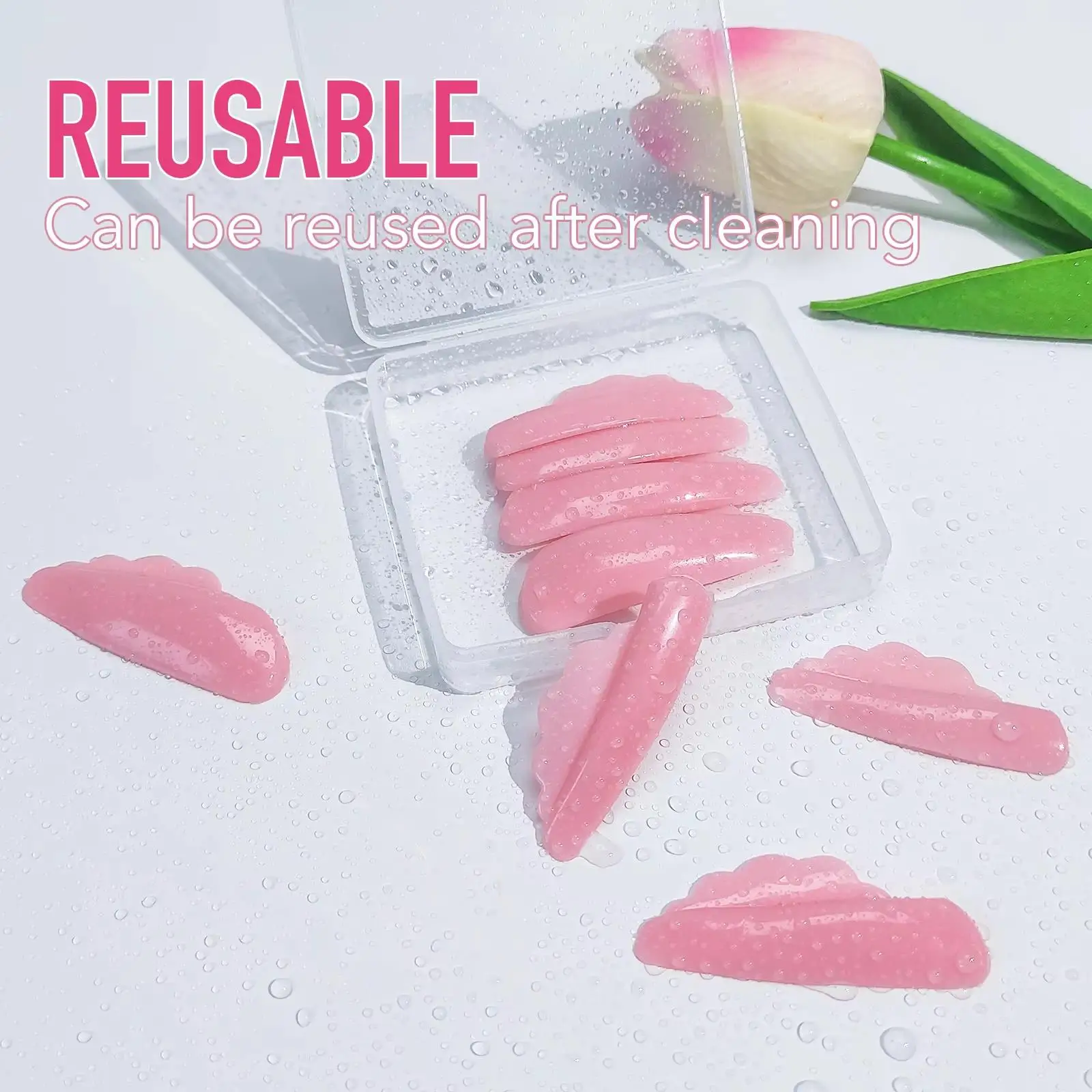 Libeauty Nuovo 4 Paia Colla Gratuita Silicone Ciglia Perm Rod Shield Lash Lift Pad Sollevamento 3D Piegaciglia Accessori Strumenti di Trucco