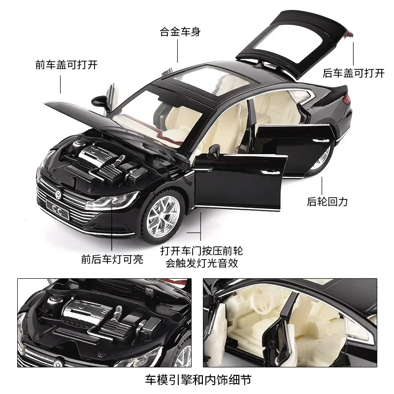 1:32 Volkswagens CC Alloy Car Model Diecasts & Toy Vehicles Metal Toy Car Model Car Central Control Ornaments Toys Kids A132