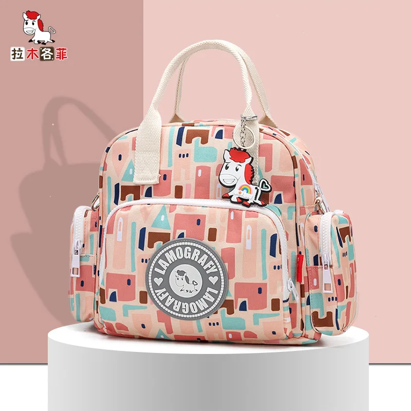 Neue gedruckt mama tasche kleine multi-funktion mode mutter tasche einzelnen schulter kreuz-körper mutter und baby tasche