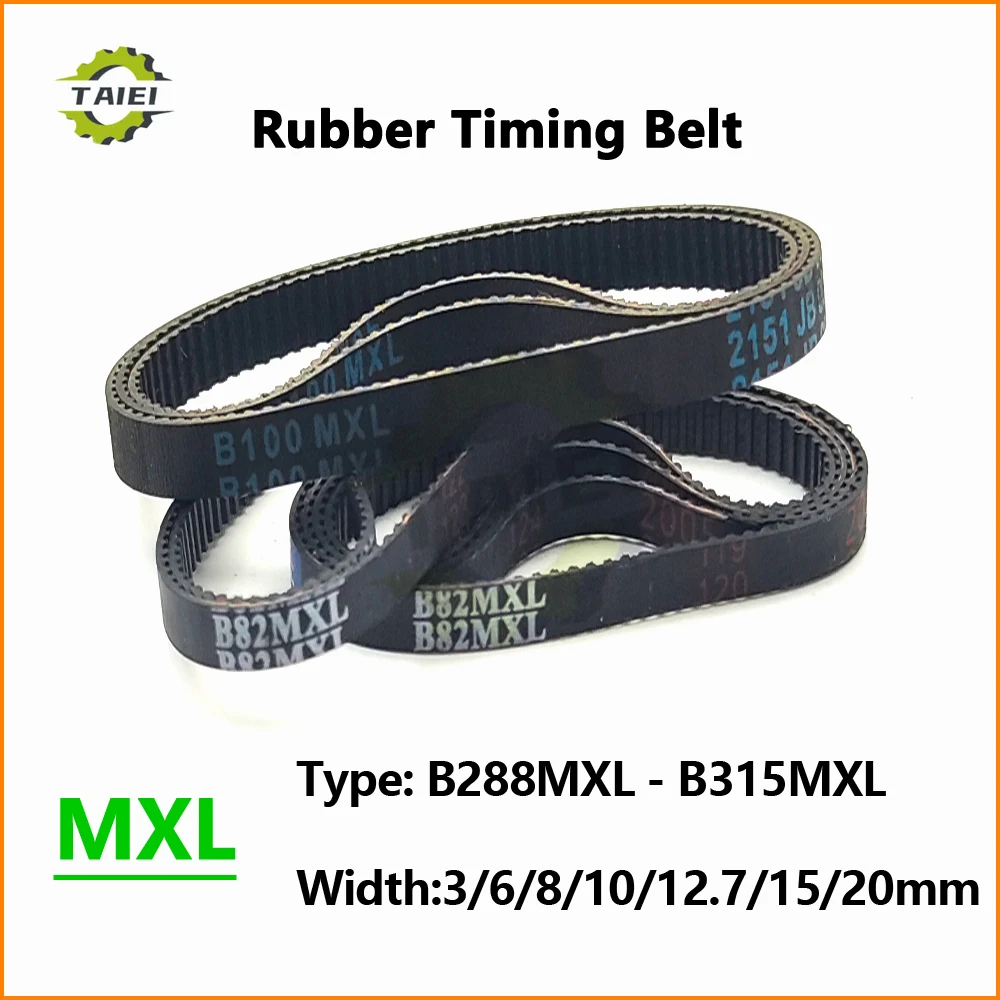

Резиновый синхронный ремень MXL B288 B290 B292 B295 B297 B298 B300 B305 B309 B310 B312 B315 Ширина 3-20 мм Ремень ГРМ 3D-принтера MXL