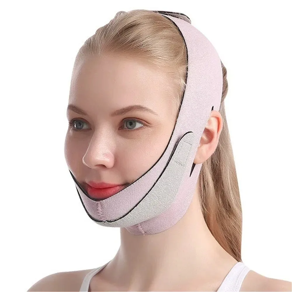 V Line Lifting Mask Chin Strap Soft V Shaped Face Mask Chin Cheek Lift Band Jaw Exerciser Anti Strap Beauty Skin Care Tools