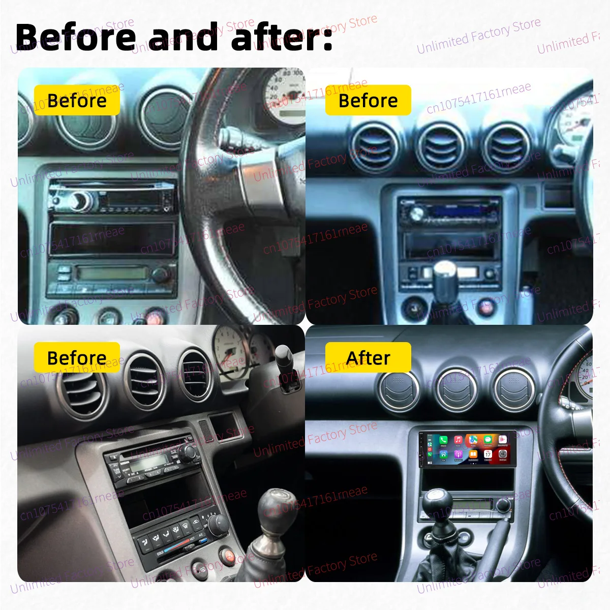 1 Din Android Autoradio Carplay 6.86