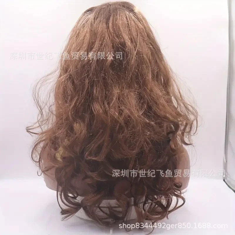 2025 linda mulher máscara de cabelo longo peruca halloween rosto simulação jovem máscara 2025 trajes e acessórios assustadores