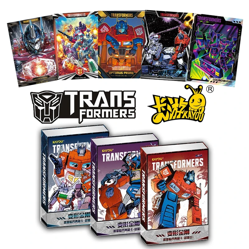 Tarjeta de transformadores KAYOU, tarjeta de colección de energía crítica, Optimus Prime Bumblebee, película de anime, tarjetas coleccionables, regalos para niños, juguetes