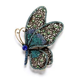 creative rhinestone exaggerated butterfly brooch feminine fashion coat accessories pin jewelry