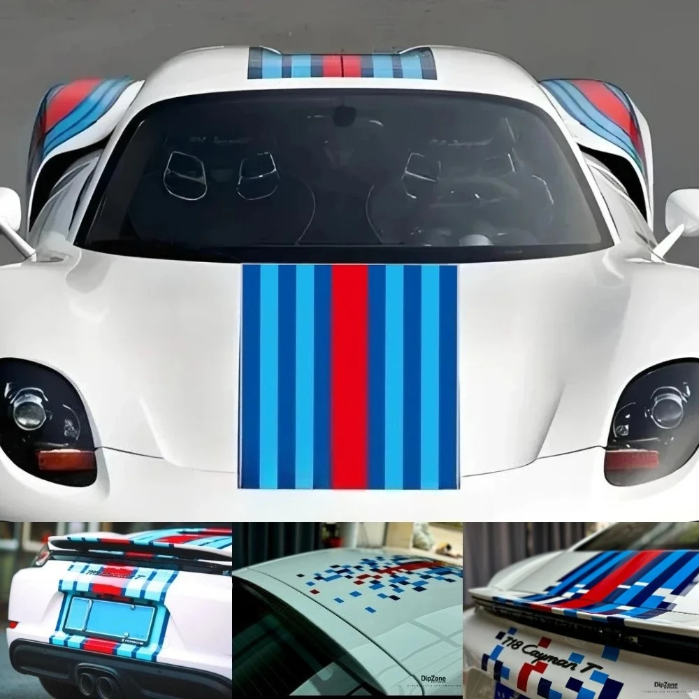 Car Stickers JDM Racing Stripe Hood Vinyl Reflective Strips Decal Modification Accessories for Macan Model3 /Y 9-1-1 917LH 918