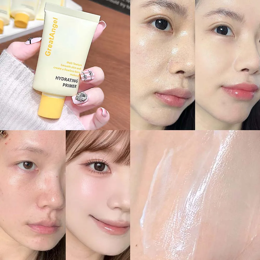 GreatAngel Hydrating Face Primer Makeup Base - Dewy, Lightweight, Smoothing, Long-Lasting, Korean Skincare, Natural Glow, Studen