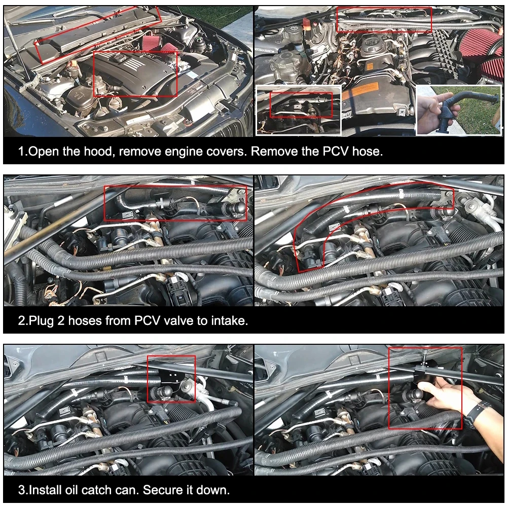 Baffled Billet Aluminum Oil Catch Tank/Can Round Can Reservoir Turbo Oil Catch can/ Can Catch for BMW/VW/AUDI 19MM Barb