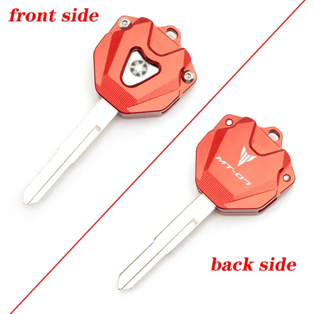 لياماها Mt07 MT-07 FZ07 MT FZ 07 2014- 2025 اكسسوارات دراجة نارية CNC مفتاح غطاء حافظة غطاء حماية المفاتيح سلسلة حلقية حزام #2