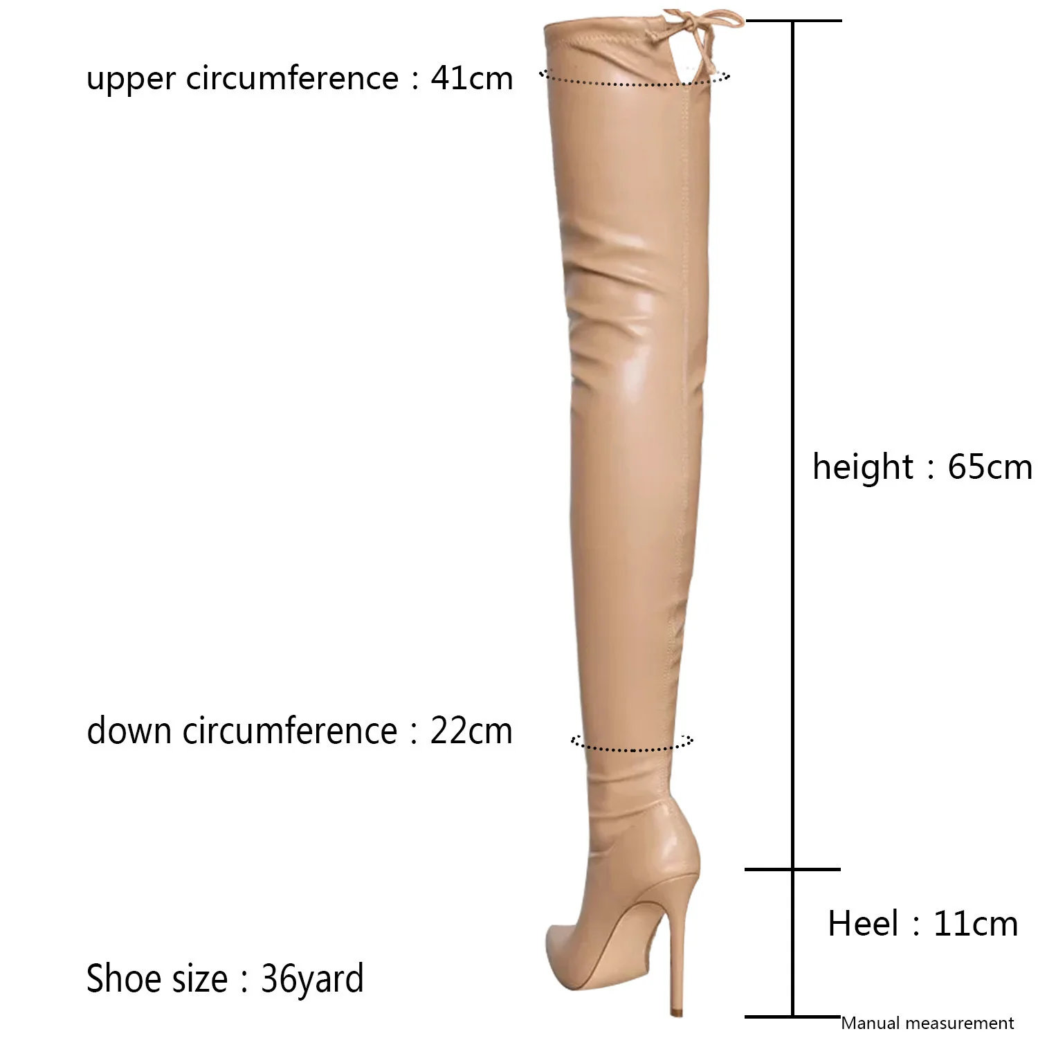 2024 High Heels Boots Sexy Women Shoes Apricot Soft Pu Women\'s Over The Knee With Side Zip Botas Femininas