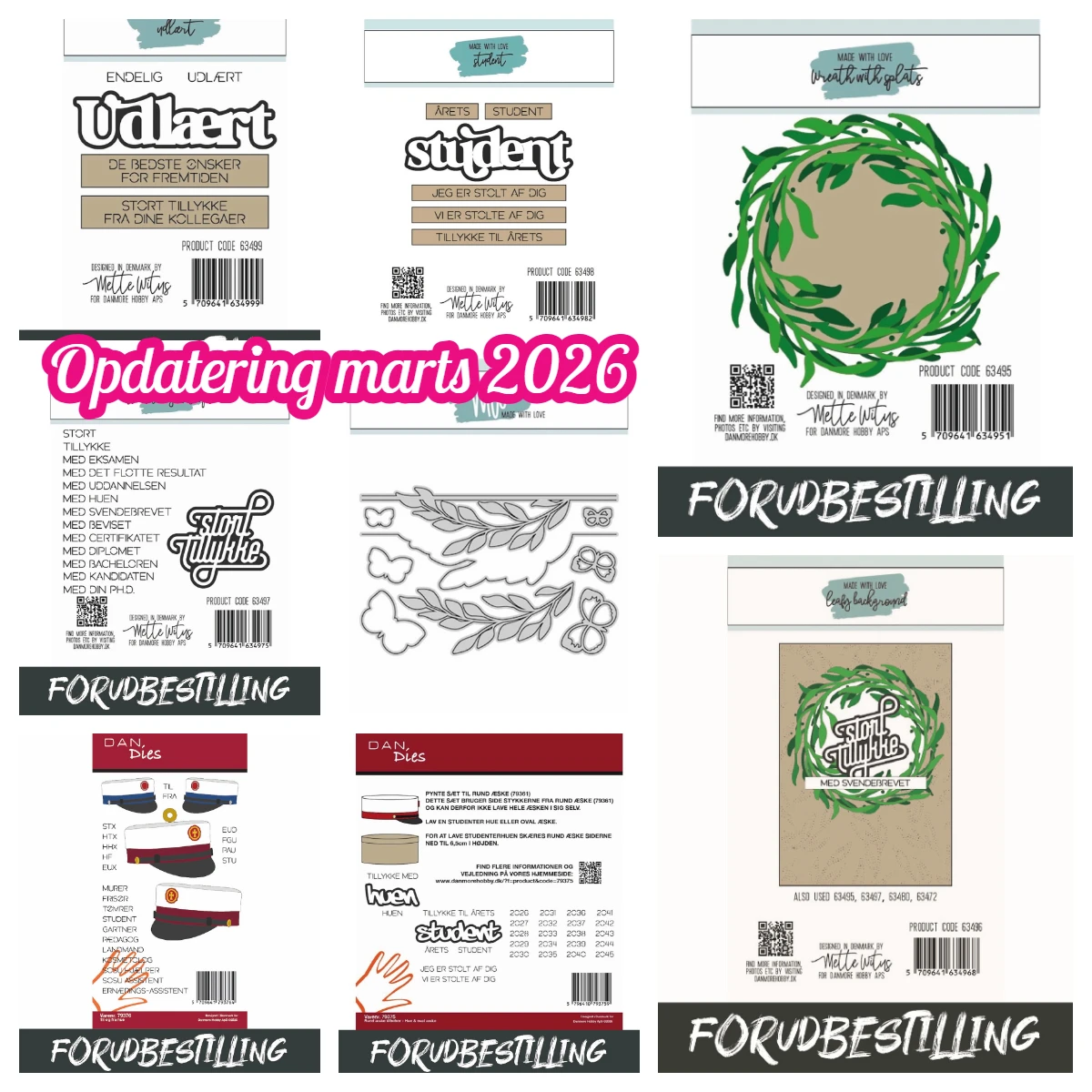 

Til Og Fra Hue Student Tekster Leafy Background for DIY Scrapbooking Handmade Dan/ Mw Made with Love Metal Cutting Dies 2026 New