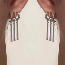 1Pair One Piece Zoro Anime Earrings Women Men Cosplay Earrings Piercing Jewelry Fashion Fake Triple Earring Dangle Long Earing