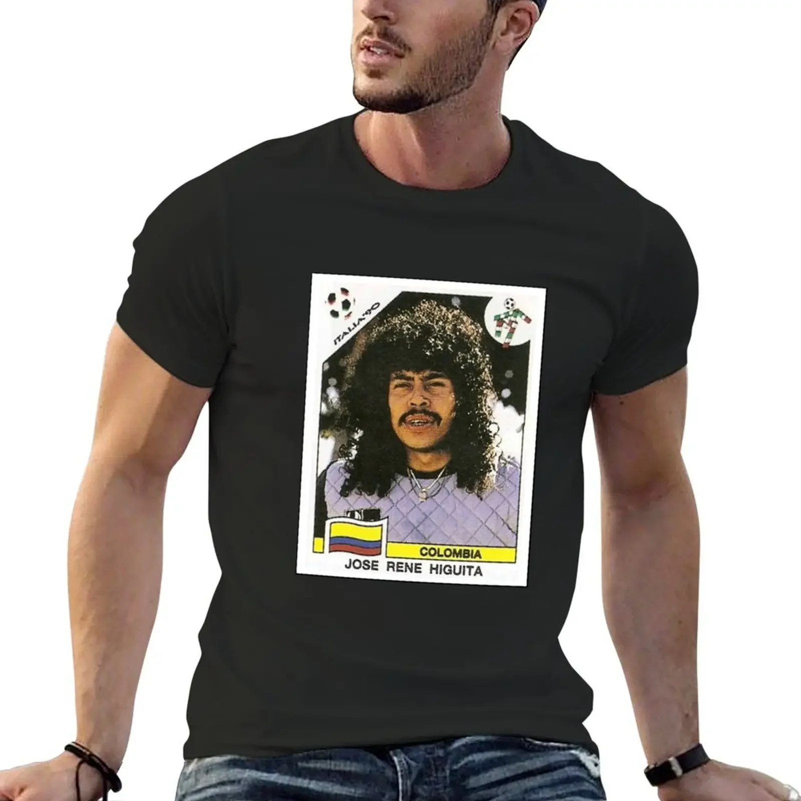 

JOSé RENé HIGUITA - 1990 T-Shirt cheap stuff quick-drying sweat man clothes mens t shirt