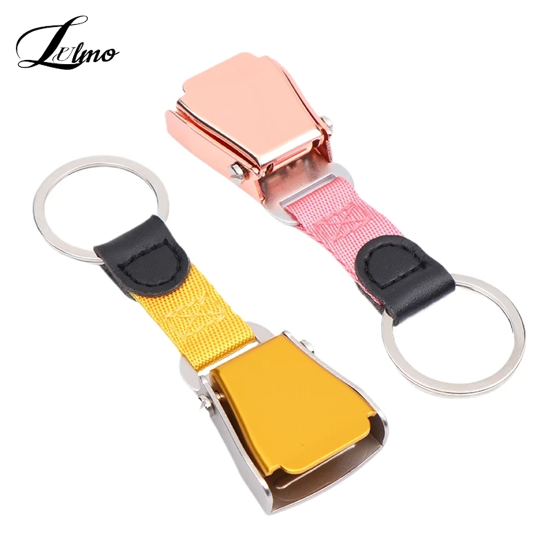 

Keyes Airplane Airline Small Aviation Gifts Seat Belt Mini Safety Seatbelt Plane Buckle Keychain Strap Key Chain For Bag Flight