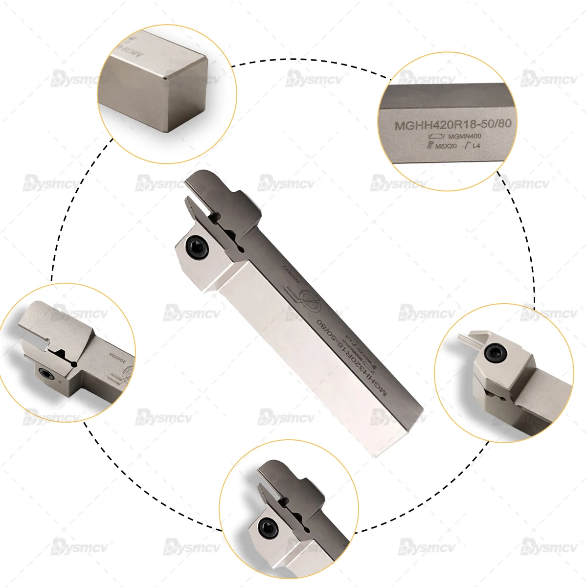 Imagem -05 - Cnc Torno Final Slot Cortador Branco Torneamento Ferramentas Titular Primavera Aço Adequado para Mgmn400 500 Carbide Inserções Mghh420r Mghh525r 1pc