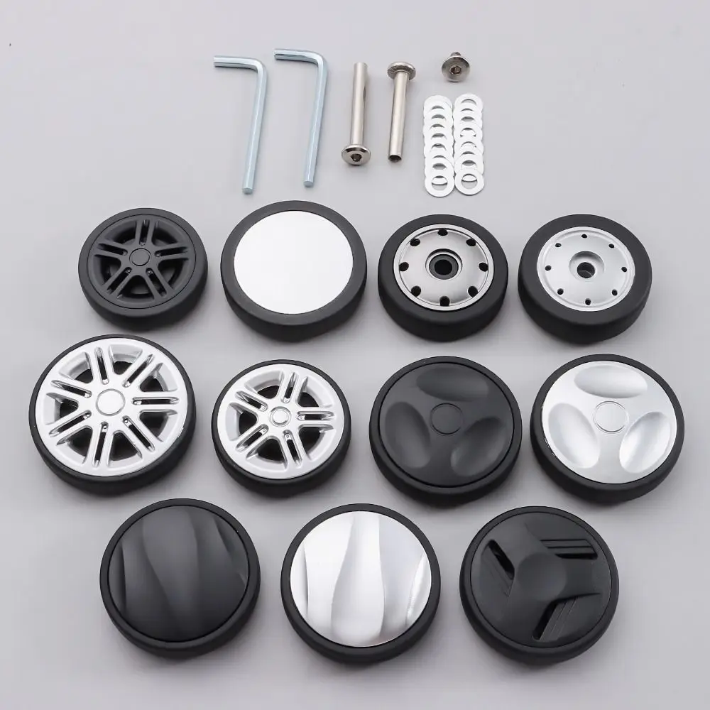 Universal Suitcase Parts Axles Suitcase Wheels Replacement with Screw Replace Wheels Caster Wheel Repair Kit Luggage Accessories