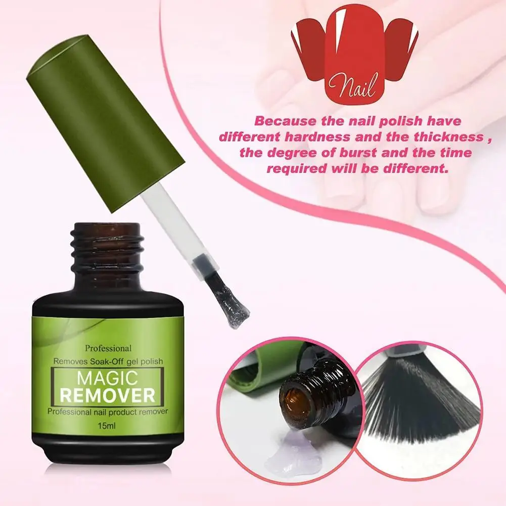 15ml Nail Gel Remover Polish Soak-Off 3 Minutes Quickly & Easily Removes Gel Polish Professional Non-Irritating