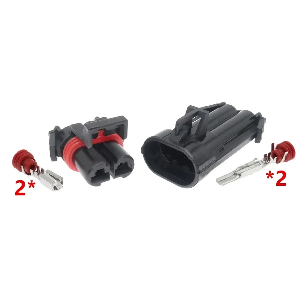 1/5/10/20 sets DJ70282C-4.8-21 12052613 Male Female 12065863 Automotive Wiring Harness Connector Plug 2 Holes