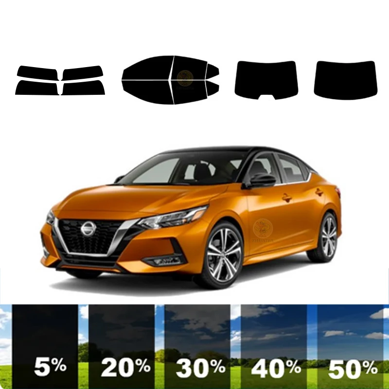 

precut Removable Window Tint Film For Car 100% UVR 5%-35%VLT Heat Insulation Carbon ﻿For NISSAN SENTRA 4 DR SEDAN 2020-2023