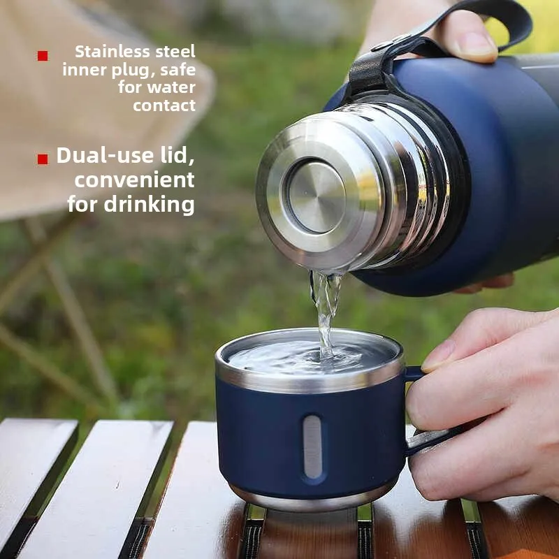 

Large Capacity Stainless Steel Insulated Mug Portable Outdoor Tea Brewing Safe Water Cup for Men Women Children Students