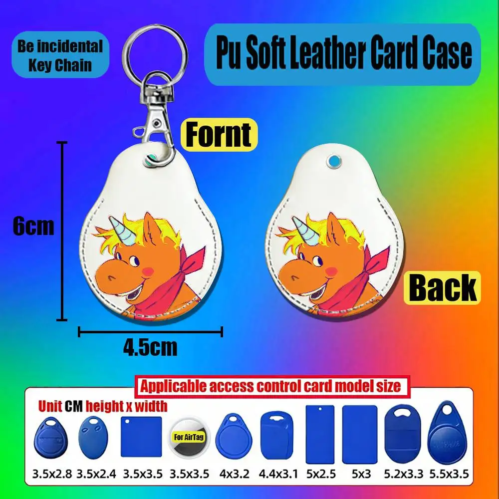 For Buddy The Unicorn For AirTag Case Card Holder Keychain ID Credit Bank Access Badge For Air Tag Case Shell